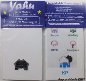 YAHU YMA7251 - 1:72 P-51 B/C - Instrument Panel