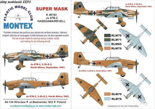 Go to product MONTEX K48103 - 1:48 Ju-87B-2 Snake