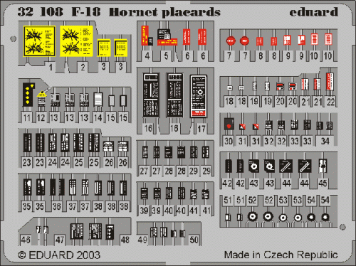 Go to product EDUARD 32508 - 1:32 F-18 placards
