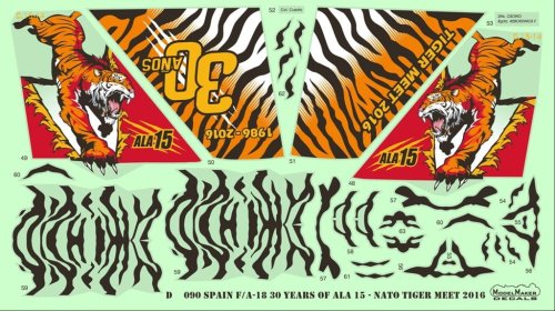Go to product MODELMAKER D72090 - 1:72 Spain F/A-18 30 Years of Ala NATO Tiger Meet