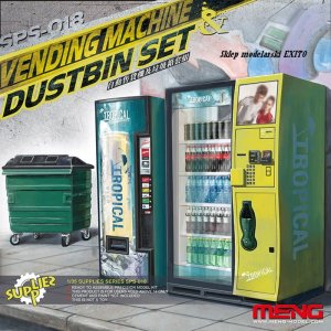 MENG MODEL SPS018 - 1:35 Vending Machine & Dustbin Set