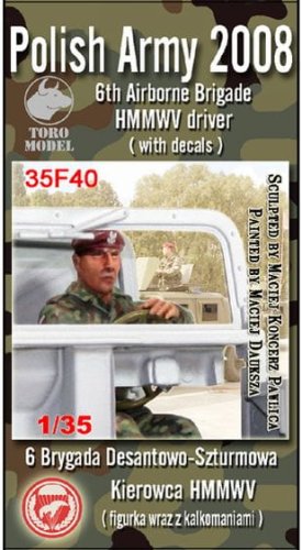 Go to product TORO MODEL 35F40 - 1:35 Polish 6th Airborne Brigade HMMWV driver