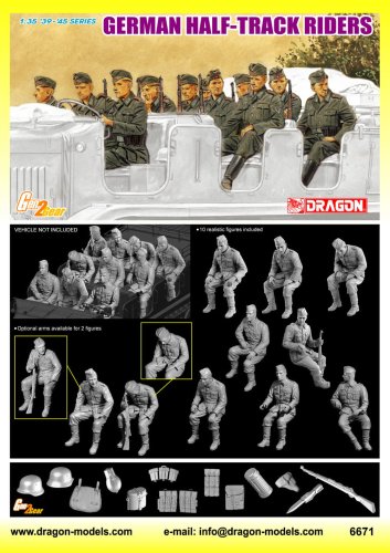 Go to product DRAGON 6671 - 1:35 German Half-Track Riders