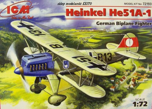 Go to product ICM 72193 - 1:72 Heinkel He 51A-1 German Fighter Biplane