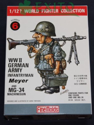 Go to product FINE MOLDS FT6 - 1:12 W.W.II German Infantry Man & MG34