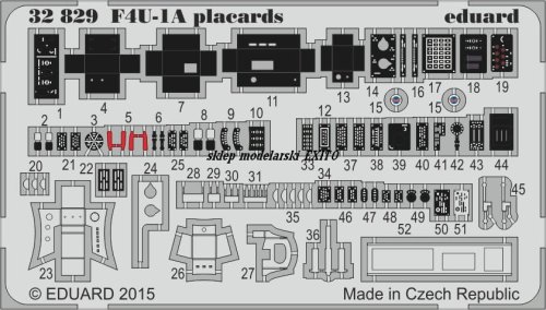 Go to product EDUARD 32829 - 1:32 F4U-1A placards