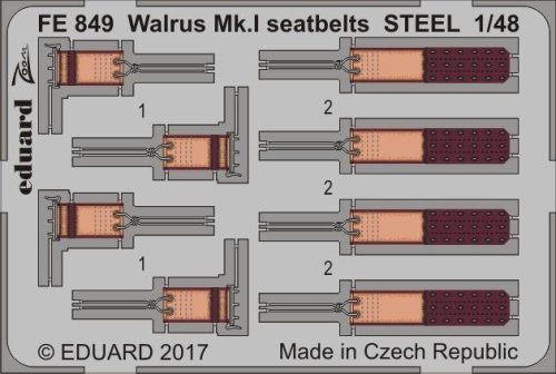 Go to product Eduard FE849 - 1:48 Walrus Mk.I seatbelts - Steel