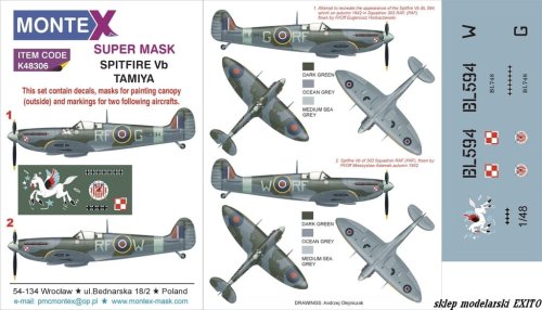 Go to product MONTEX K48306 - 1:48 Spitfire Vb