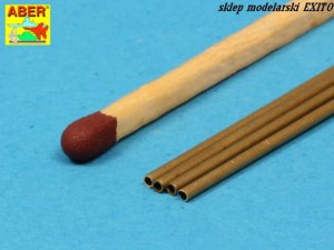ABER BT10X02 - Brass Tubes 1,00 x 0,20 mm length 250 mm x 4 pcs.