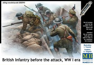 MASTER BOX 35114 - 1:35 British Infantry before the attack WWI era