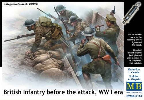 Go to product MASTER BOX 35114 - 1:35 British Infantry before the attack WWI era