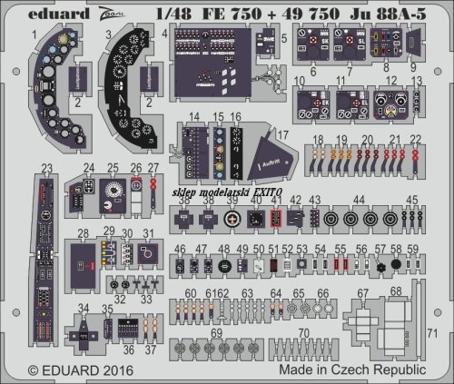 Go to product EDUARD FE750 - 1:48 Ju 88A-5
