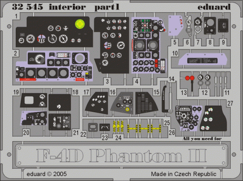 Go to product EDUARD 32545 - 1:32 F-4D interior
