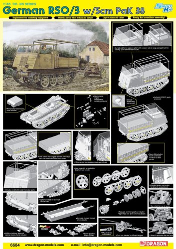 Go to product DRAGON 6684 - 1:35 German RSO/3 w/5 cm PaK 38