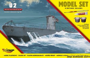 MIRAGE 840065 - 1:400 U2 German submarine type IIA - Model Set