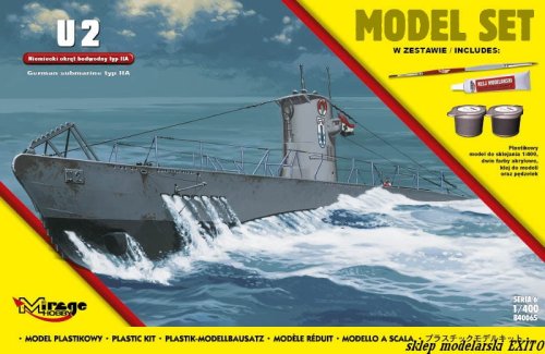Go to product MIRAGE 840065 - 1:400 U2 German submarine type IIA - Model Set