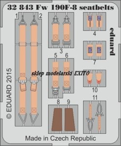 EDUARD 32843 - 1:32 Fw 190F-8 seatbelts