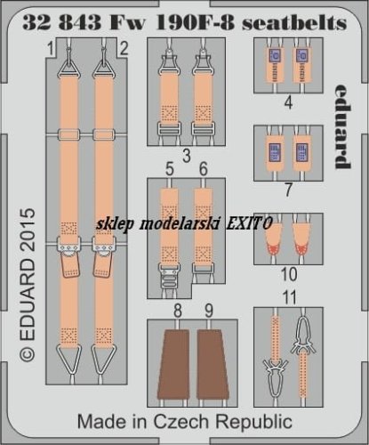Go to product EDUARD 32843 - 1:32 Fw 190F-8 seatbelts