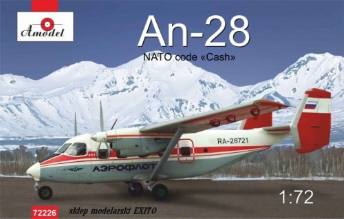 Go to product AMODEL 72226 - 1:72 Antonov An-28 Nato code Cash