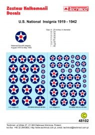 Go to product TECHMOD 48102 - 1:48 U.S. National Insignia 1942-1943
