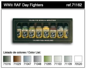 VALLEJO Model Air Set 71162 - WW II RAF Day Fighters