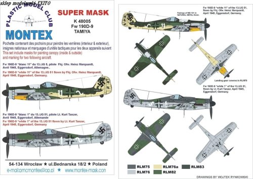 Go to product MONTEX K48005 - 1:48 Fw-190 D9