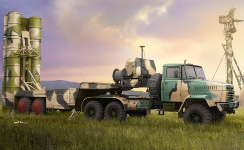Go to product HOBBY BOSS 85511 - 1:35 Russian KrAZ-260B Tractor with 5P85TE TEL S-300PMU