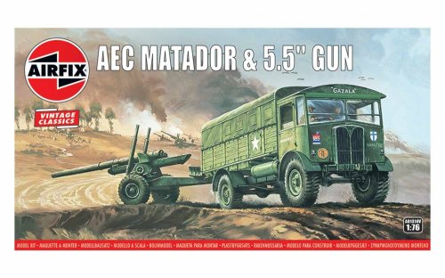 Go to product AIRFIX 01314V - 1:76 AEC Matador and 5.5 Gun - Airfix Vintage Classics