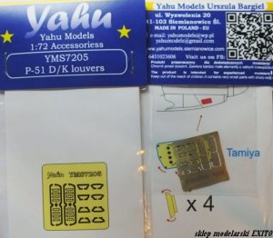 YAHU YMS7205 - 1:72 P-51D/K louvers RAF ( Mustang Mk.IV ) set