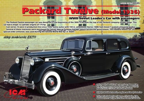 Go to product ICM 35535 - 1:35 Packard Twelve (Model1936) WWII Soviet Leader's Car w/passengers (5 figures)