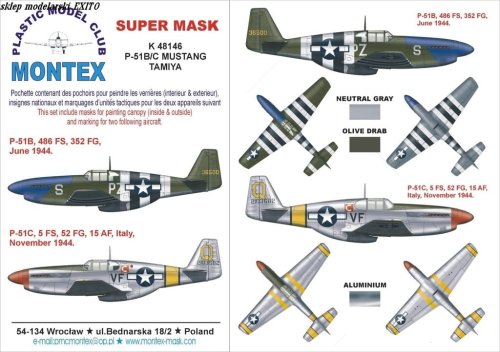 Go to product MONTEX K48146 - 1:48 P-51 B Mustang