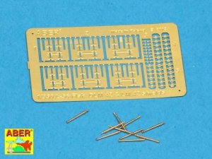 ABER 1:350L-56  - 1:350 Ships gun barrels set of 10 pcs 3,7cm barrels for German Flak 42 with shields