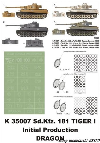 Go to product MONTEX K35007 - 1:35 Pz.Kpfw.VI Tiger I
