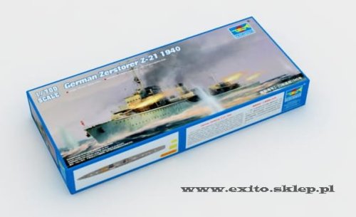Go to product TRUMPETER 05792 - 1:700 German Zerstorer Z-21 1940
