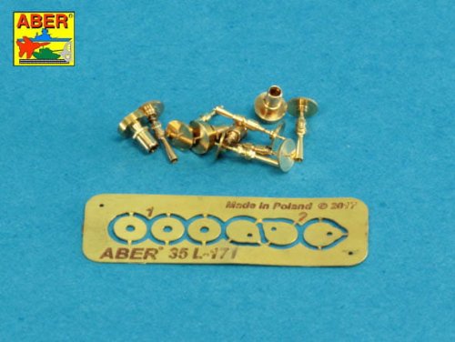 Go to product Aber 35L-171 - 1:35 3 metal gun barrel tips for MG 08 and MG08/15