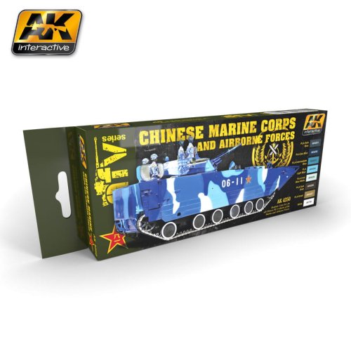 Go to product AK INTERACTIVE 4250 - Chinese Marine Corps and AIrborne Forces Colors Set