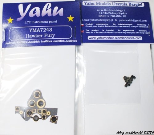 Go to product YAHU YMA7243 - 1:72 Hawker Fury Mk.I - Instrument Panel