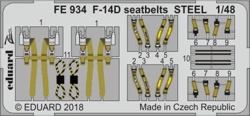 Go to product EDUARD FE934 - 1:48 F-14D seatbelts - Steel