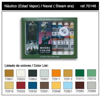 Go to product VALLEJO Model Color Set 70146 - Naval (Steam Era)