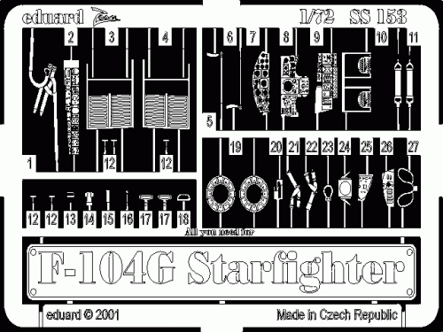 Go to product EDUARD SS153 - 1:72 F-104G