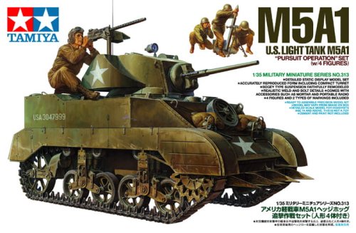 Go to product TAMIYA 35313 - 1:35 U.S Light Tank M5A1 w/4 Figures