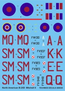 TECHMOD 48003 - 1:48 B-25 D Mitchell