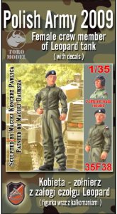 TORO MODEL 35F38 - 1:35 Polish 10th Armoured Cavalry Brigade Female crew member of Leopard tank