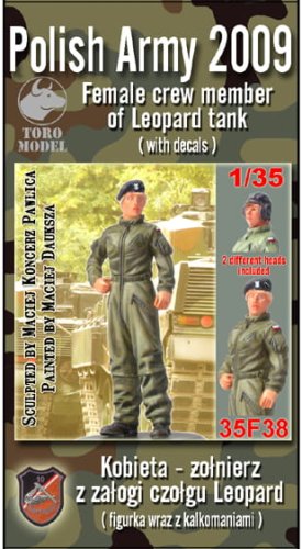 Go to product TORO MODEL 35F38 - 1:35 Polish 10th Armoured Cavalry Brigade Female crew member of Leopard tank