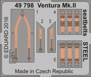 EDUARD 49798 - 1:48 Ventura Mk.II seatbelts - Steel