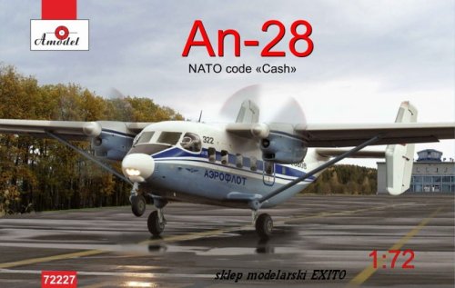 Go to product AMODEL 72227 - 1:72 Antonov An-28 Nato code Cash
