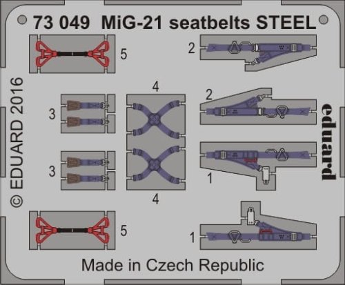 Go to product EDUARD 73049 - 1:72 MiG-21 seatbelts - Steel
