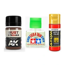 Paints, glues, weathering