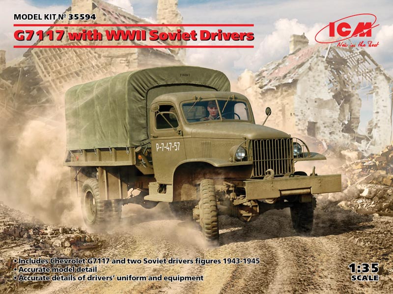 ford g7107 with figures plastic model kit