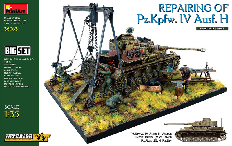 pz.kpfw. IV tank model with base